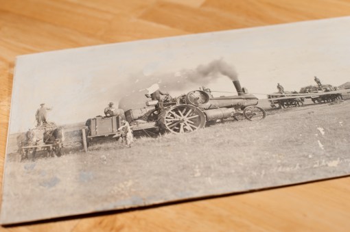 Threshing closer view